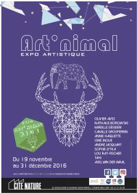 Exposition d'Art contemporain Art'Nimal. Du 19 novembre au 31 décembre 2016 à ARRAS. Pas-de-Calais.  09H00
